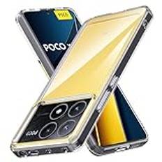 Anoowkoa-fodral till Xiaomi Poco X6 Pro 5G TPU och klar PC hybrid hård akryl smalt telefonfodral klar ultrakristalls transparent skyddande baksida flexibelt stötdämpande silikonskal [stötdämpning]