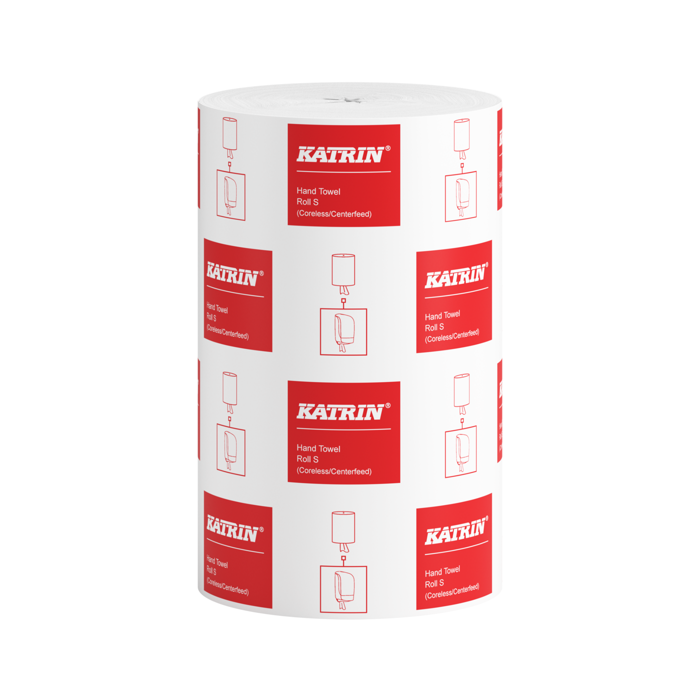 Torkpapper Katrin Classic S Hylslöst, 1-lagers, vit, 116m, 12rl (116m)