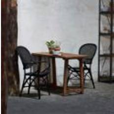 Sika-Design Rossini Stol m. Armlæn &amp; Hynde SH: 45 cm - Black/A669 Dark Grey