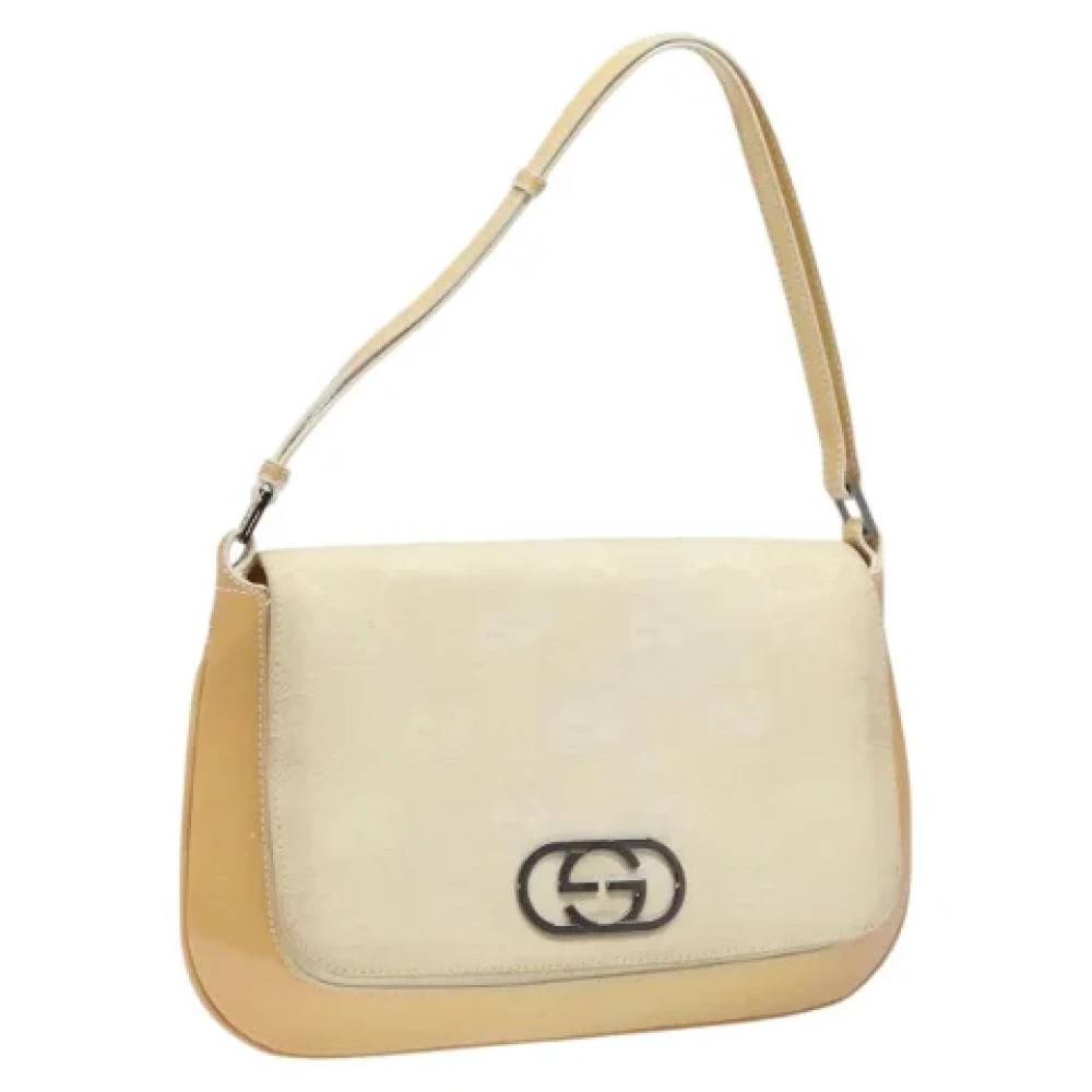 Gucci Vintage Pre-owned Canvas gucci-tasker - Vintage - Dame - Beige - ONE SIZE - Uld