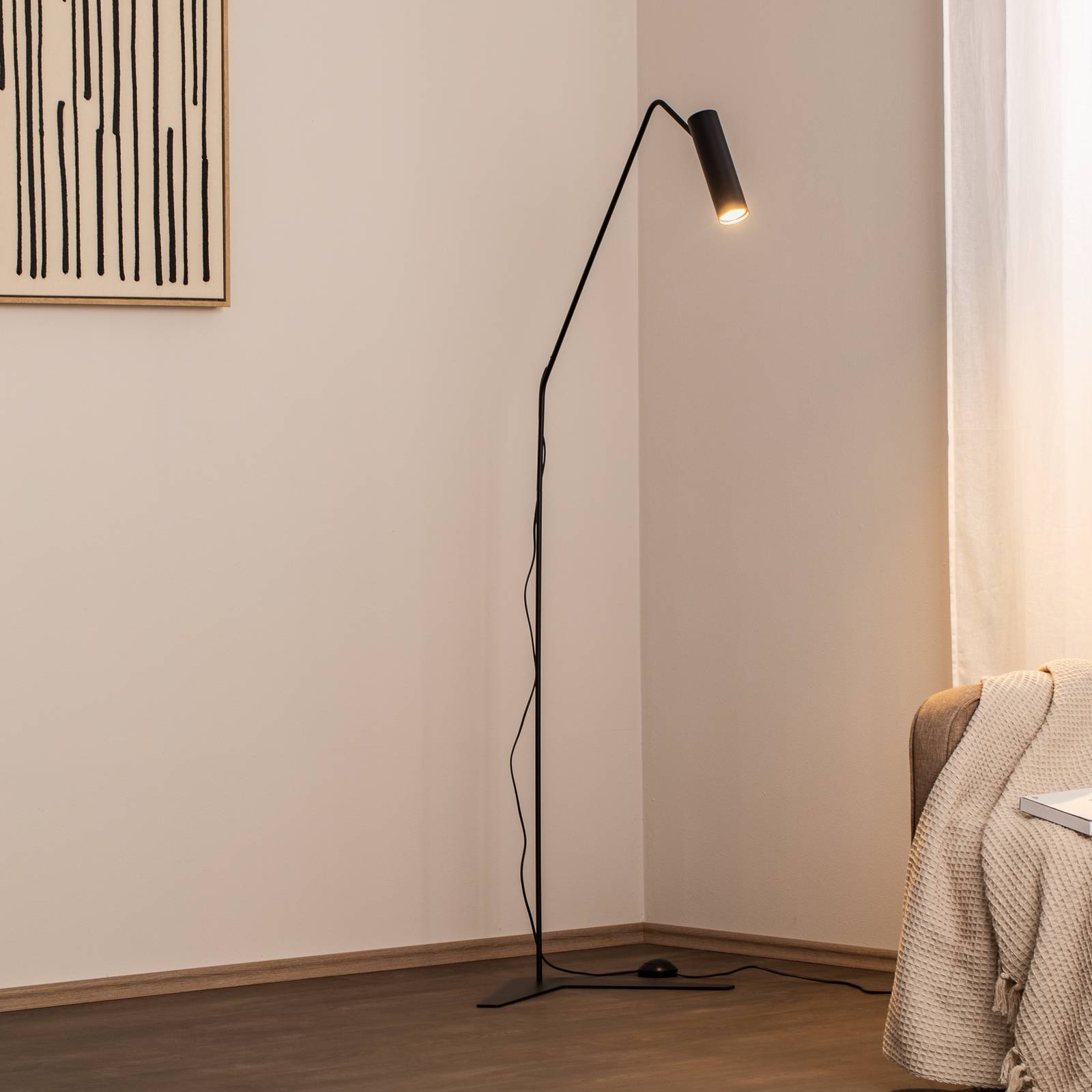 Nowodvorski Lighting Golvlampa Eye Super, Svart, Vardagsrum / matsal, Metall, Golvlampa
