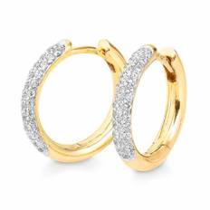 Pavé diamantcreoler Ø16,5 mm 0,407 ct i 18 karat guld