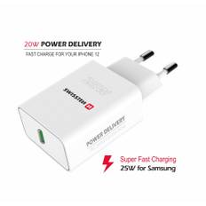 SWISSTEN SUPER FAST CHARGER PD 25W FOR IPHONE AND SAMSUNG- WHITE