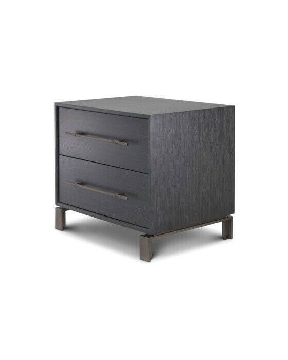 Eichholtz Canova sidobord charcoal - Svart (B: 65 x D: 48 x H: 55 cm)