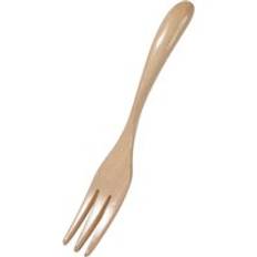 Naturliga trägafflar tre tänder 15cm gaffel med slingrande kökstillbehör mathjälp guide i japansk stil bordsservis bordsgaffel