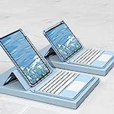 QYiiD Tangentbordsfodral för iPad Pro 12.9 2021/2020/2018, iPad Pro 12.9 fodral med tangentbord, magnetiskt läder smart fodral med styrplatta tangentbord för 12,9 tum iPad Pro (5:e/4:e/3:e