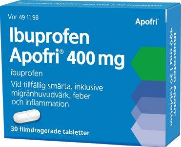Ibuprofen Apofri, filmdragerad tablett 400 mg 30 tablett(er)
