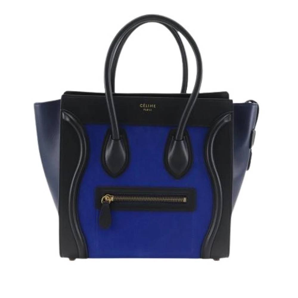 Celine Vintage Pre-owned Luggage Tote - Vintage - Dame - Blå - ONE SIZE - Læder
