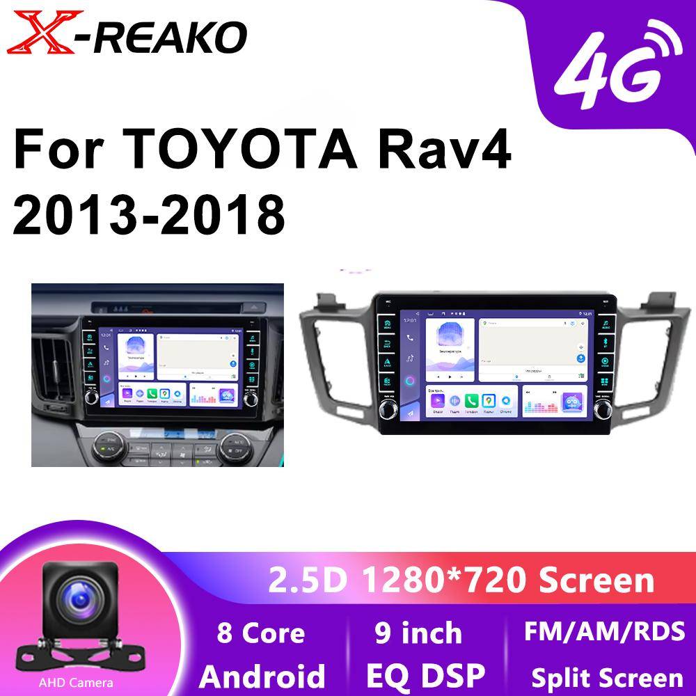 Android 12 8-kärnig Trådlös CarPlay Android Auto Radio för Toyota RAV4 RAV 4 2013 - 2018 Bil Multimedia GPS 4G 8Kärnor 2din bilradio