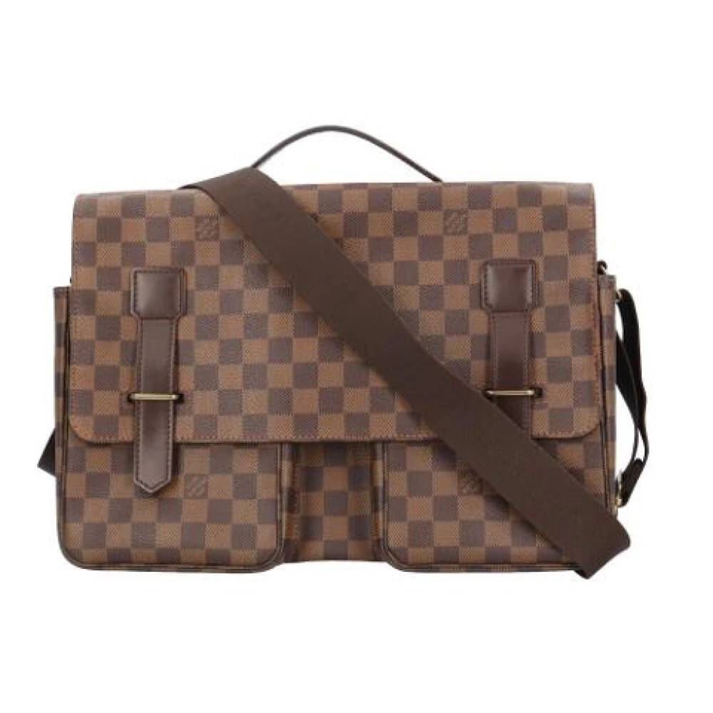 Louis Vuitton Vintage Pre-owned Damier Skuldertaske - Vintage - Herre - Brun - ONE SIZE - Uld