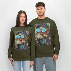 Hippie Hans - Kraftig Unisex Sweatshirt - khaki / XS