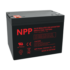 NPP Power Elscooter/Kørestol batteri 12 volt 75Ah