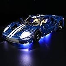 YEABRICKS LED-ljus för Lego-42154 Technic Ford GT 2022 byggklossmodell (Lego-set ingår inte)