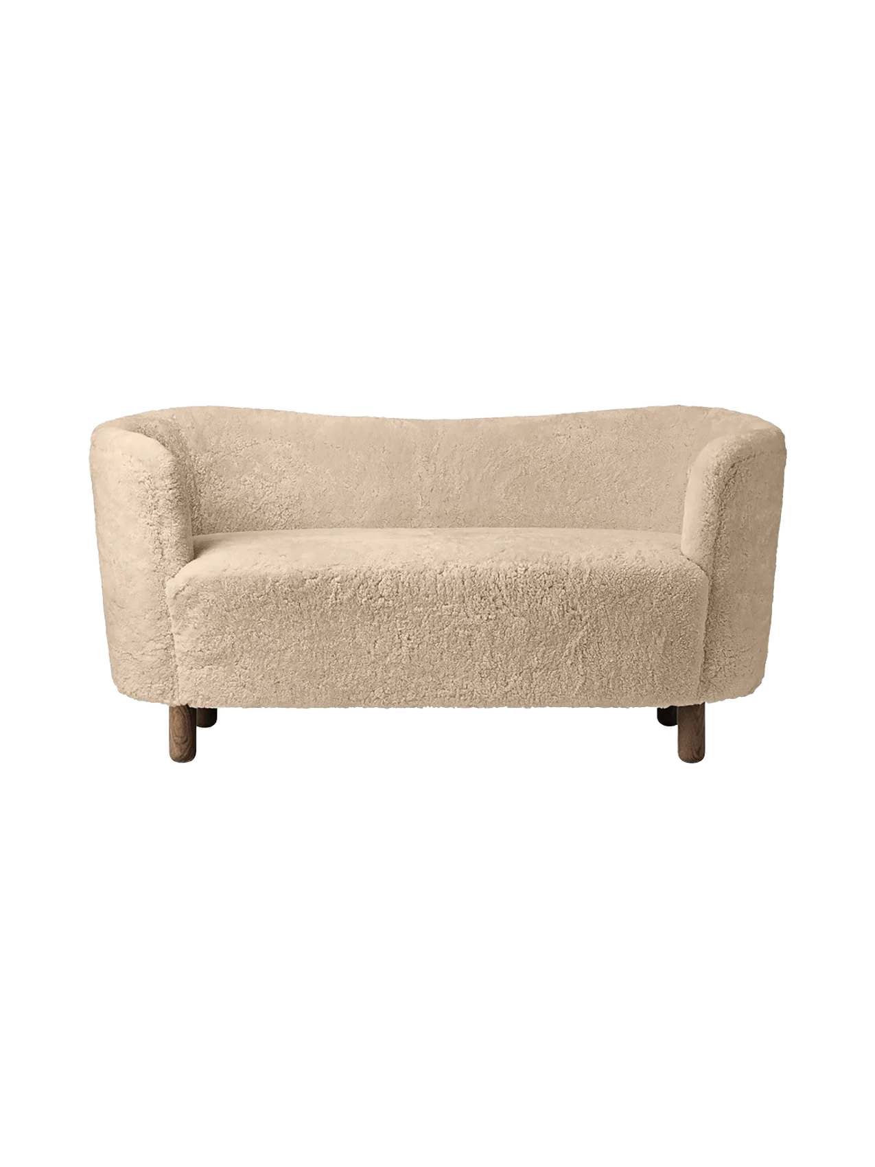 Mingle Sofa fra Audo Copenhagen Dark Stained Oak - Sheepskin Honey - Jacobsen Plus