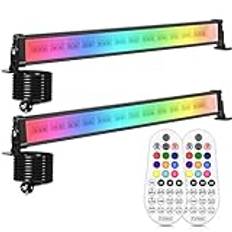 Linke RGB LED-strålkastare 42 W Wallwasher 2 stycken med fjärrkontroll utomhusstrålkastare dimbar strålkastare färgglad IP66 vattentät Lightbar med minnesfunktion för utomhusbruk inomhus träd party trädgård