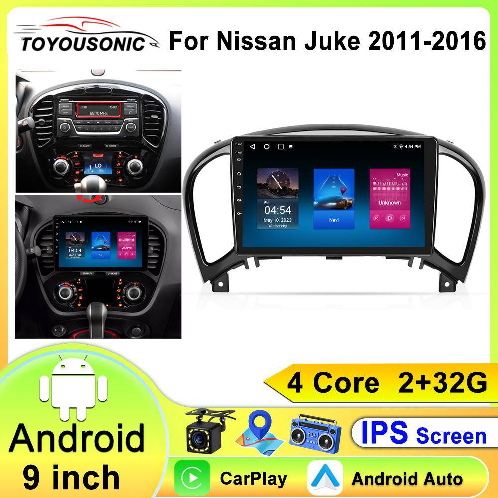 Android 12 Bilradio GPS Stereo För Nissan JUKE 2011-2016 Multimedia Videospelare Auto Carplay Huvudenhet 2Din SWC Skärm