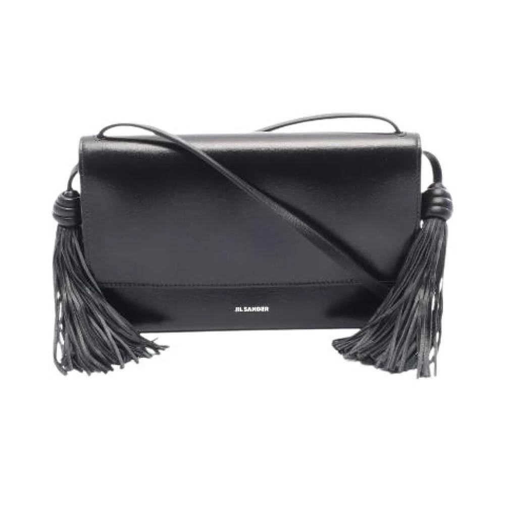 Jil Sander Pre-owned Pre-owned Tassel Læder Skuldertaske - Vintage - Dame - Sort - ONE SIZE - Uld