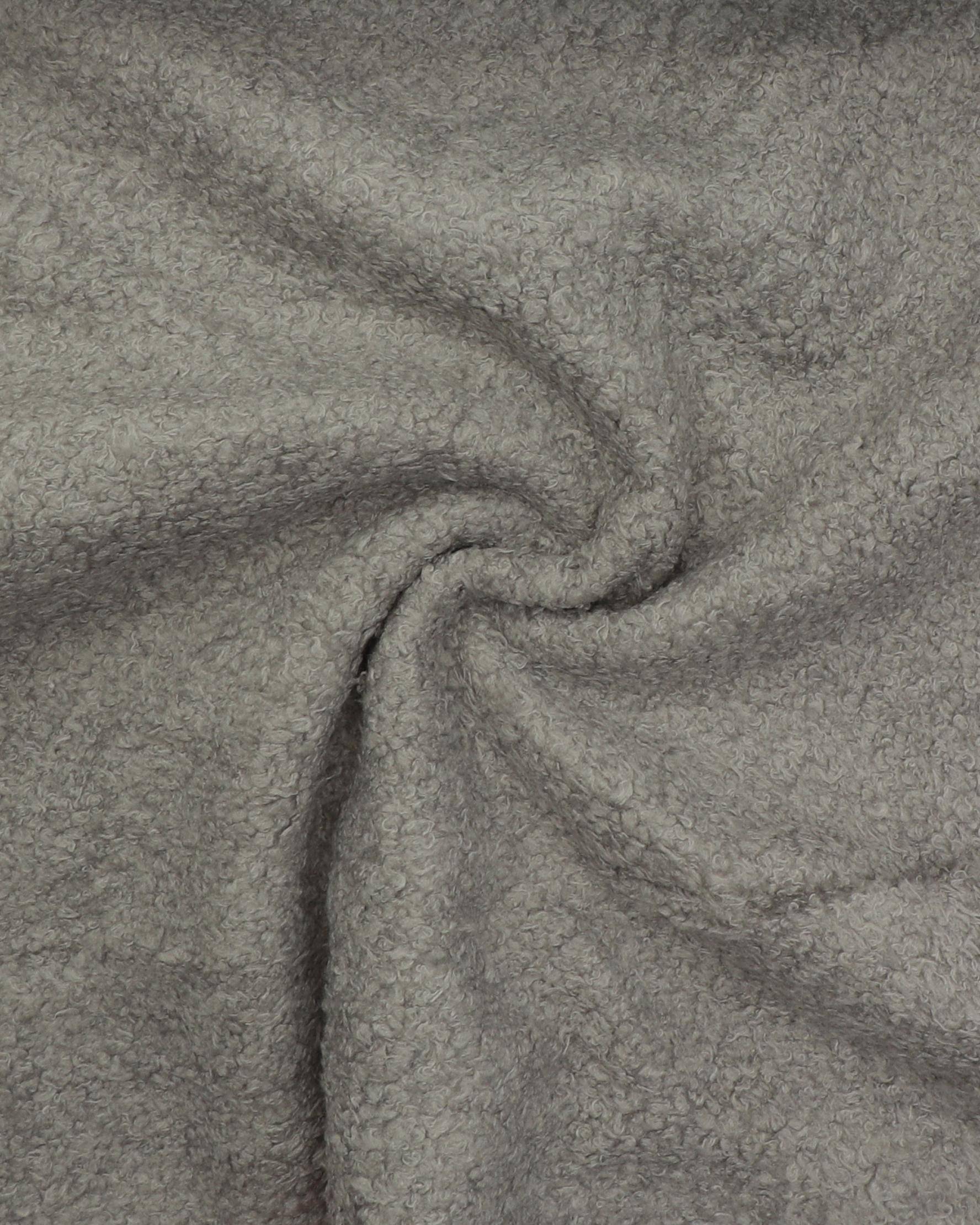 Lysegrå med krøl - Polyester - 100% Polyester