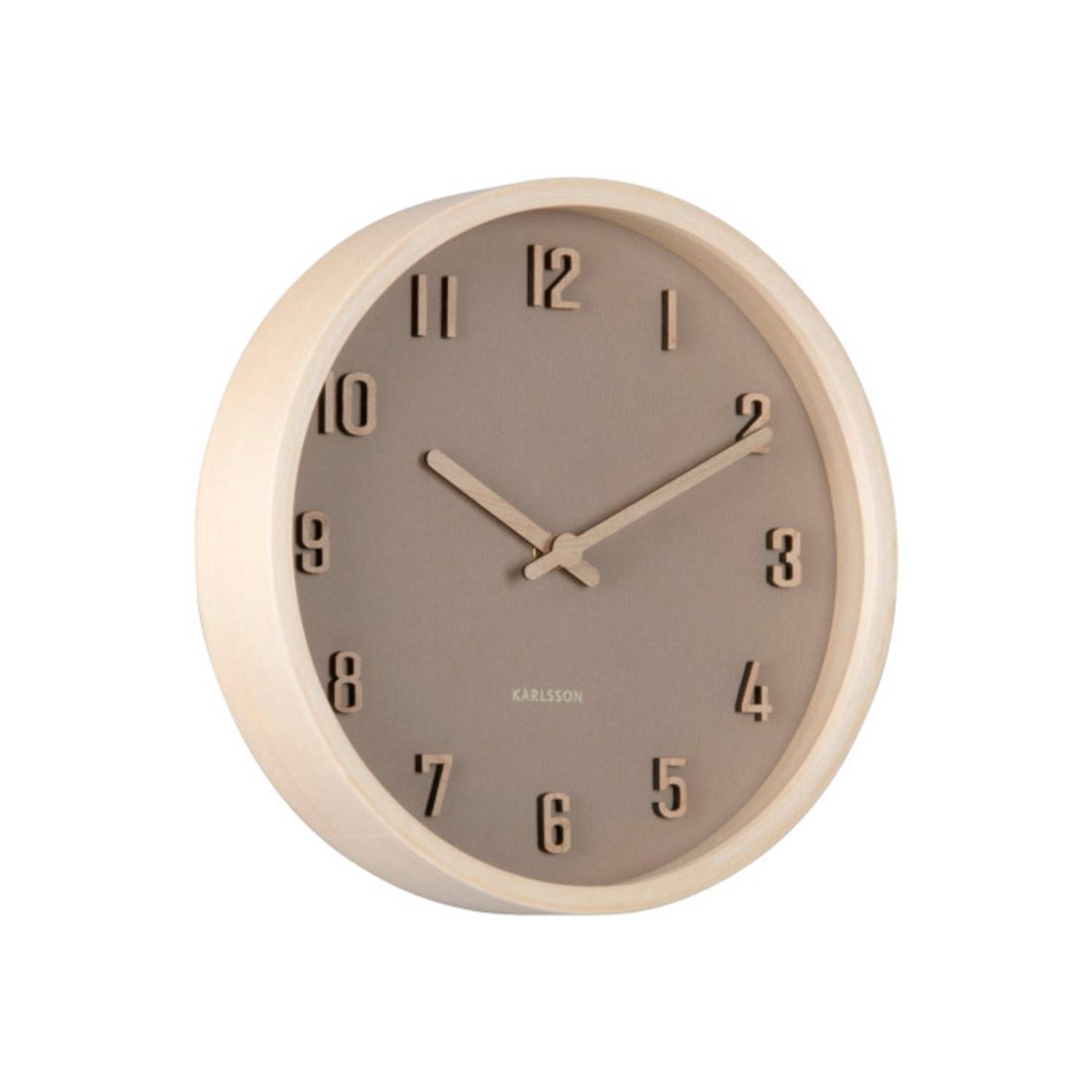 Karlsson Wall Clock Nervadura Small KA6116BR - Unisex - 22 cm - Quartz - Brun (22 cm)