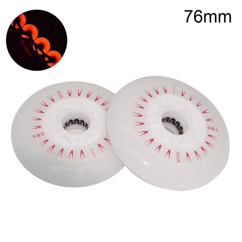 Yoone inline speed skate LED hjul 80/76/72 mm 2 stk.