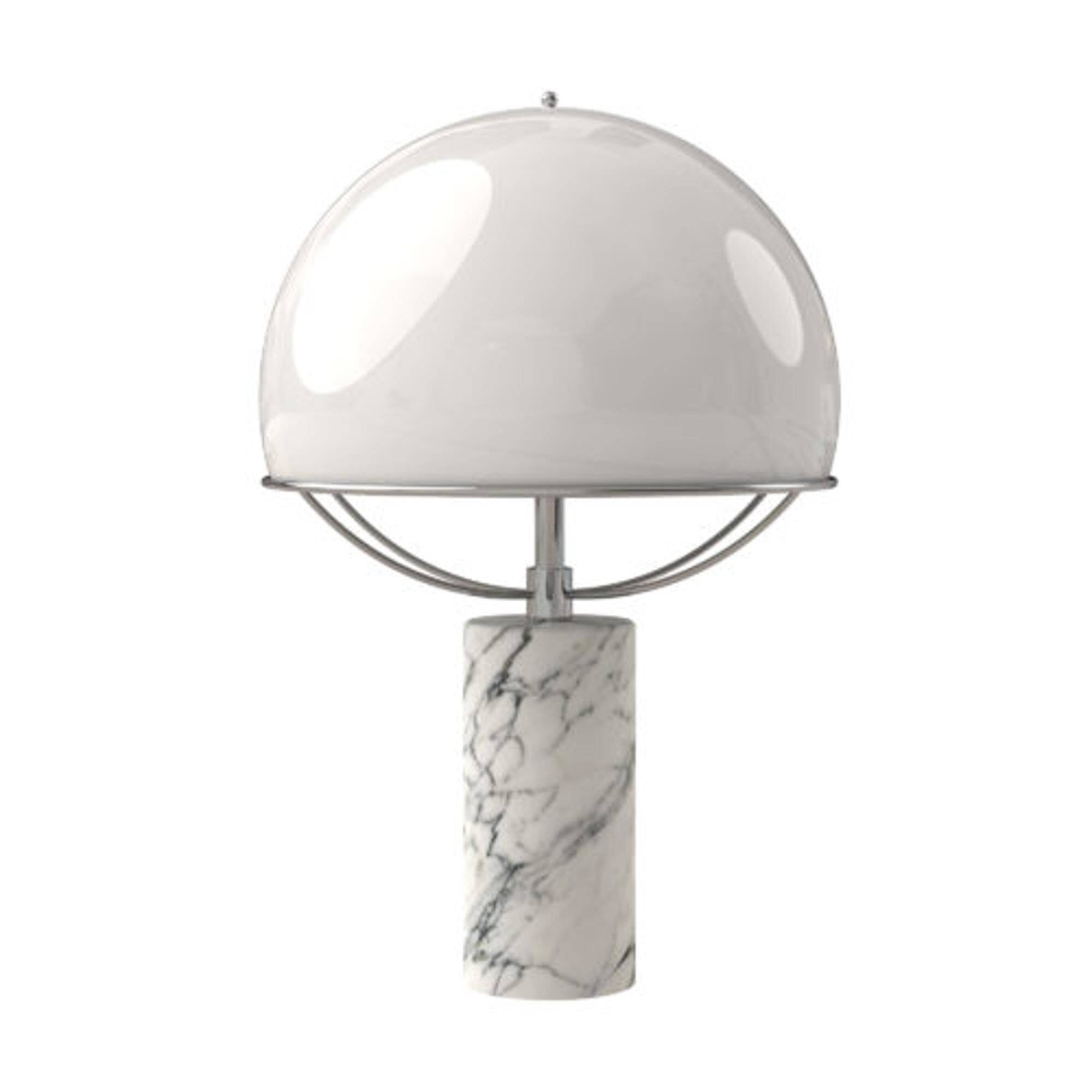 Jil Bordslampa Vit/krom & Vit Marmor - Vit / Krom