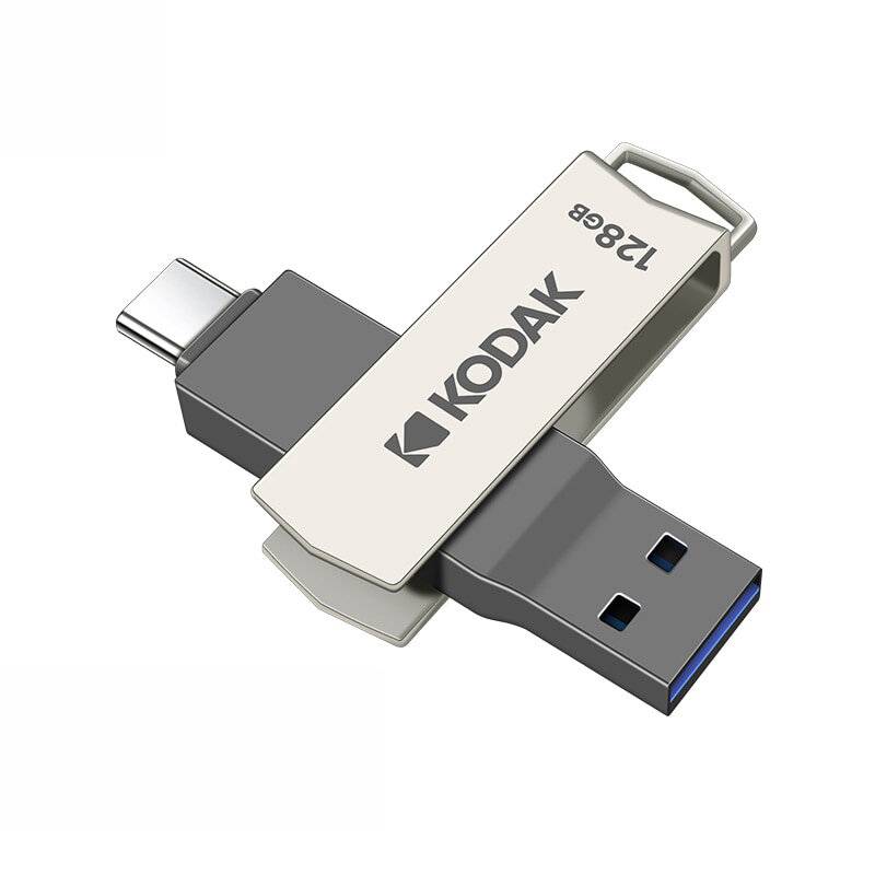 Kodak K273 2 i 1 Type C & USB3.2 Flash-enhet 64GB OTG Metall USB-sticka Pendrive Cle OTG USB Flash Stick