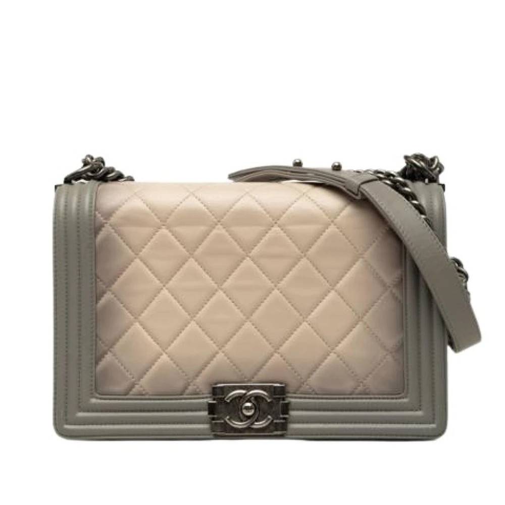 Chanel Vintage Pre-owned Laeder chanel-tasker - Vintage - Dame - Grå - ONE SIZE -