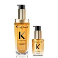 Kérastase Elixir Ultime L'Huile Originale Hair Oil 75ml and Elixir Ultime Hair Oil 30ml Travel Size Duo for All Hair Types