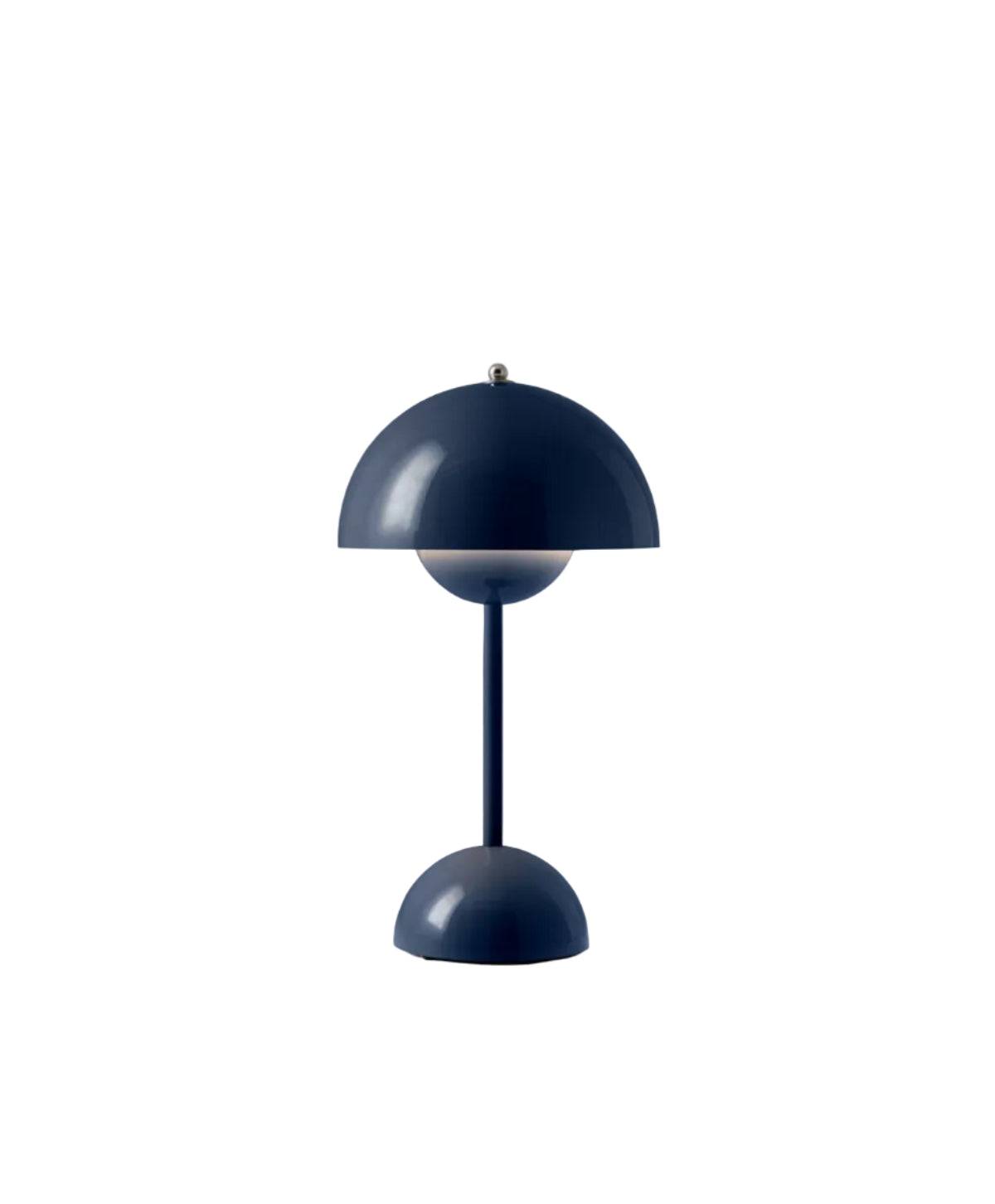 Flowerpot VP9 portable bordlampe af Verner Panton Steel Blue - Jacobsen Plus