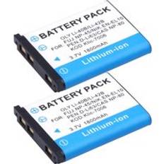 1800 mah li -40b li -42b en -el10 batteri + lcd-laddare för olympus li 40b 42b, nikon en el10, finepix xp70 xp60 xp50 t550