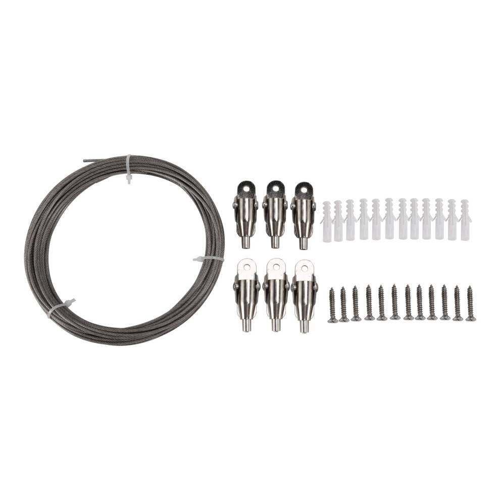 10M Stainless Steel Wire Rope PVC Coated Steel Cable Adjustable Curtain Rope Lamp Suspension Picture Wire for Hanging