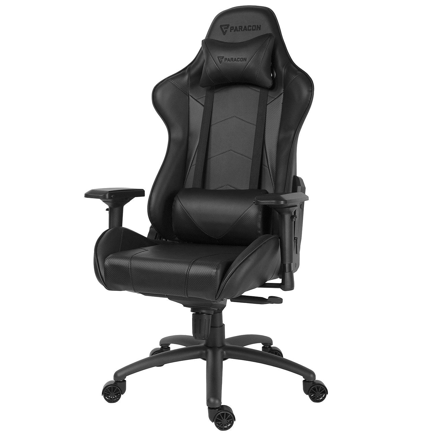 Paracon Knight Pro gamer stol inkl. pude til nakke og lænd sort.