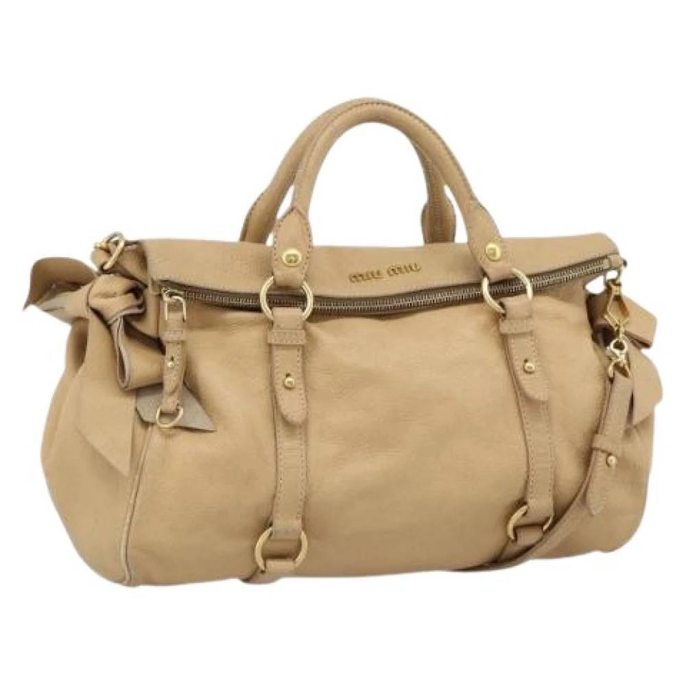 Miu Miu Pre-owned Pre-owned Hand Bag - Vintage - Dame - Beige - ONE SIZE - Uld