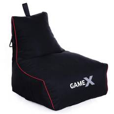 Gamer sækkestol sort/rød 82x76x73cm