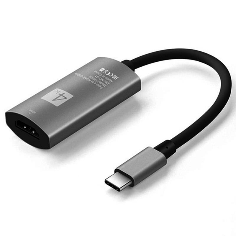 Usb-c typ-c till hdmi 4k*2k uhd hdtv-adapter för samsung galaxy s8 s8+ macbook grå