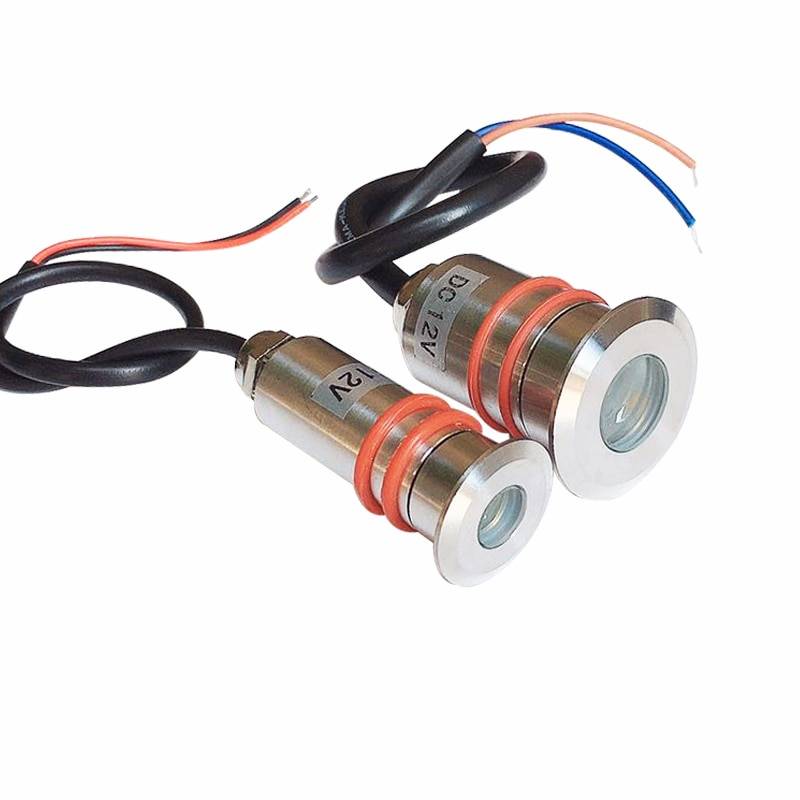 Infälld led mini underjordisk lampa utomhus vattentät trädgårdslampa 304 rostfritt stål 0.5 w 1w runda 12 v 24v trappstegsljus - 0.5w 22mm / Dc12v 6000k