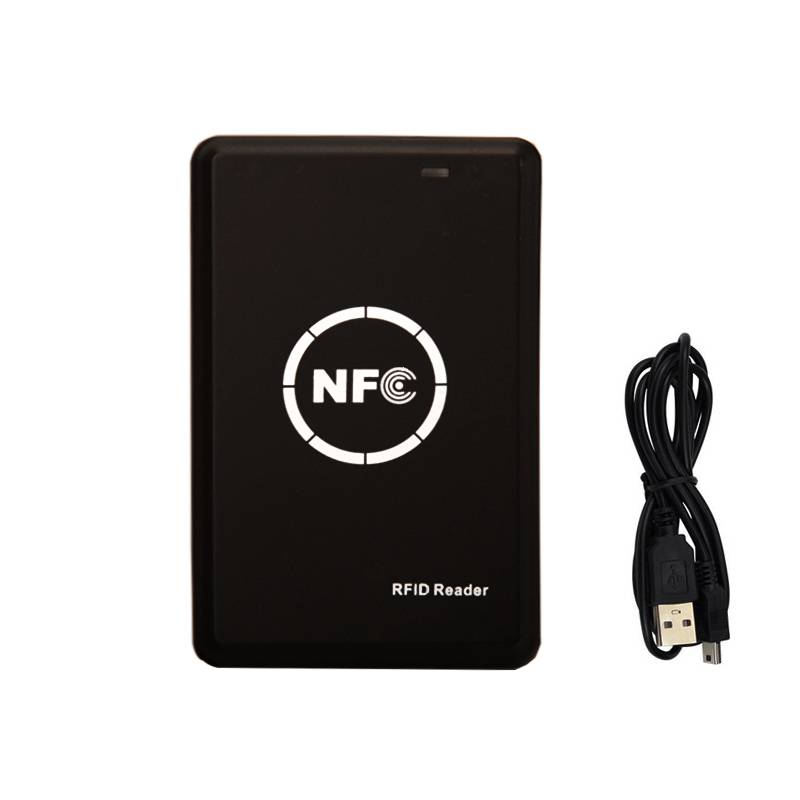 New update NFC Card Reader Writer RFID Copier Duplicator Black USB Programmer Key fobs Card ID IC Stickers Epoxy Card Copier
