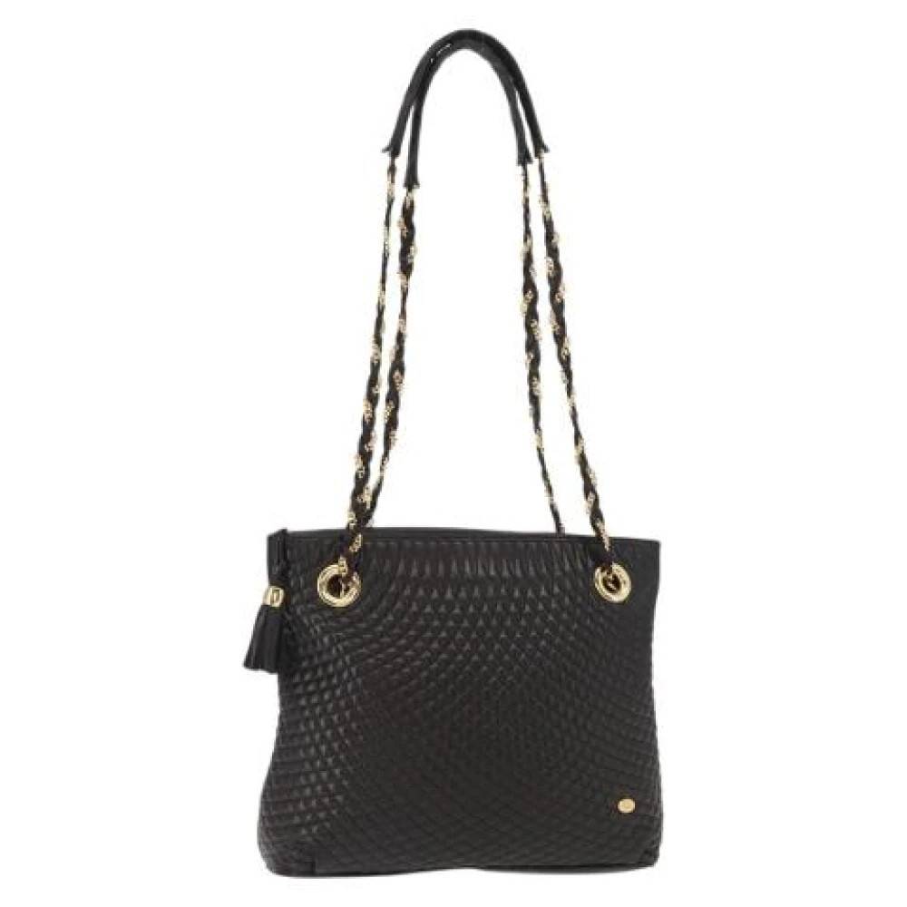 Bally Pre-owned Pre-owned Vintage kæde skuldertaske - Vintage - Dame - Sort - ONE SIZE - Uld