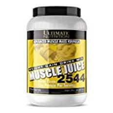 Ultimate Nutrition Muscle Juice 2544, Lean Muscle Mass Classic Gainer, Weight Gain Drink Mix, Blend of Whey Protein Concentrate, Whey Protein Isolate, Casein and Egg Whites, 4.96 Pounds, Banana