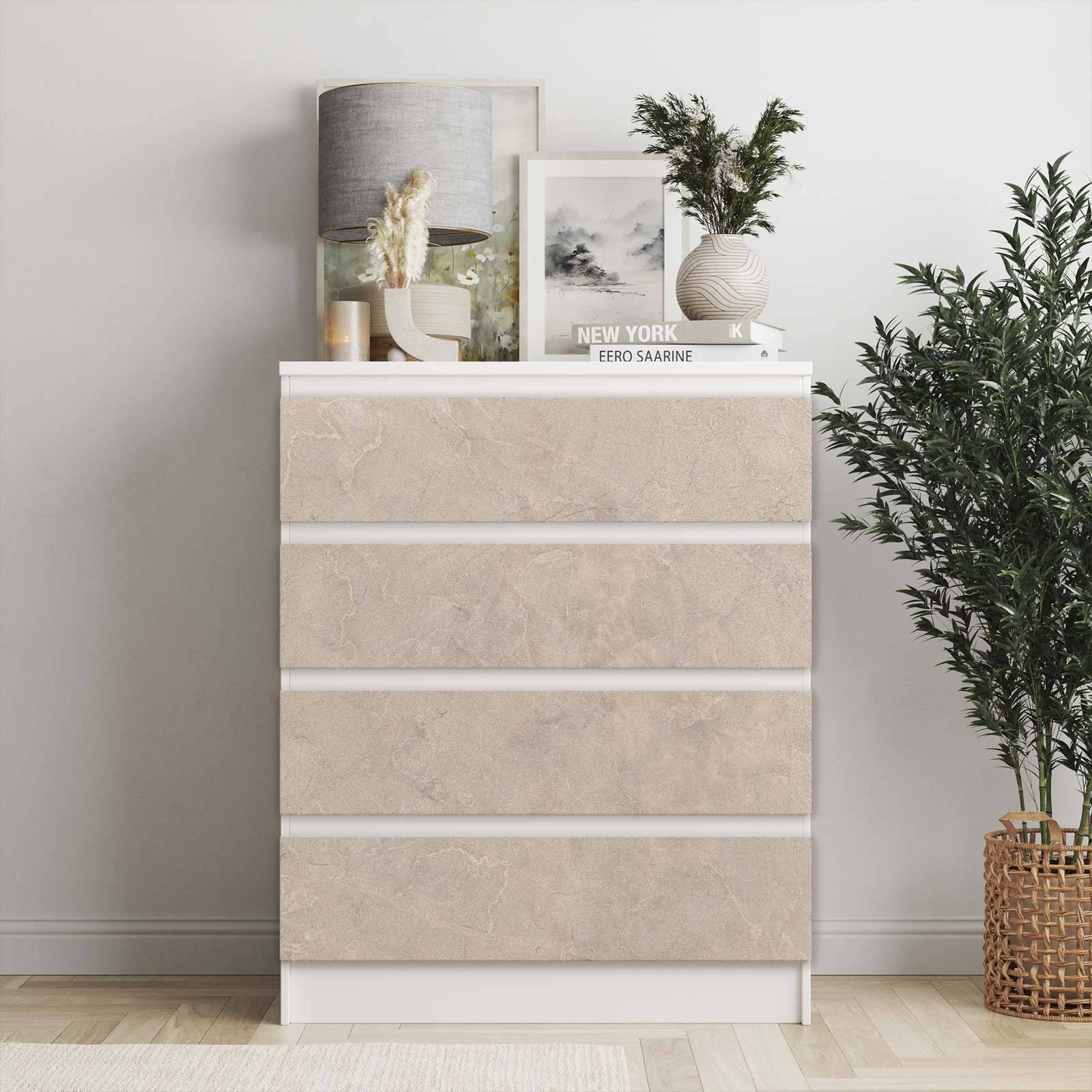 Självhäftande klistermärken – Ikea Malm Dekaler / Välj storlek / Öken Sandsten