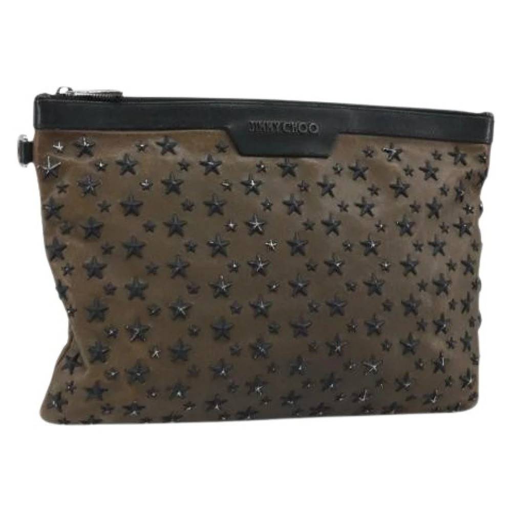 Jimmy Choo Pre-owned Pre-owned Læder Clutch Taske - Vintage - Dame - Brun - ONE SIZE - Læder