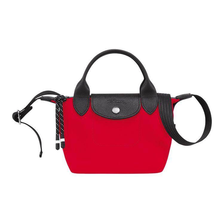 Longchamp Le Pliage Energy 17 Snap Zipper Closure Canvas And Leather Mini Shoulder Crossbody Bag Women bags Fuchsia 1500HSR642 Furong Red
