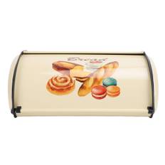 Brödlåda,Rullbrödlåda Vintage brödbehållare för köksbänk Trumtyp Metall Brödförvaringskärl för bröd Tårta Donut Biscuit Mat Bestick (Type 2)