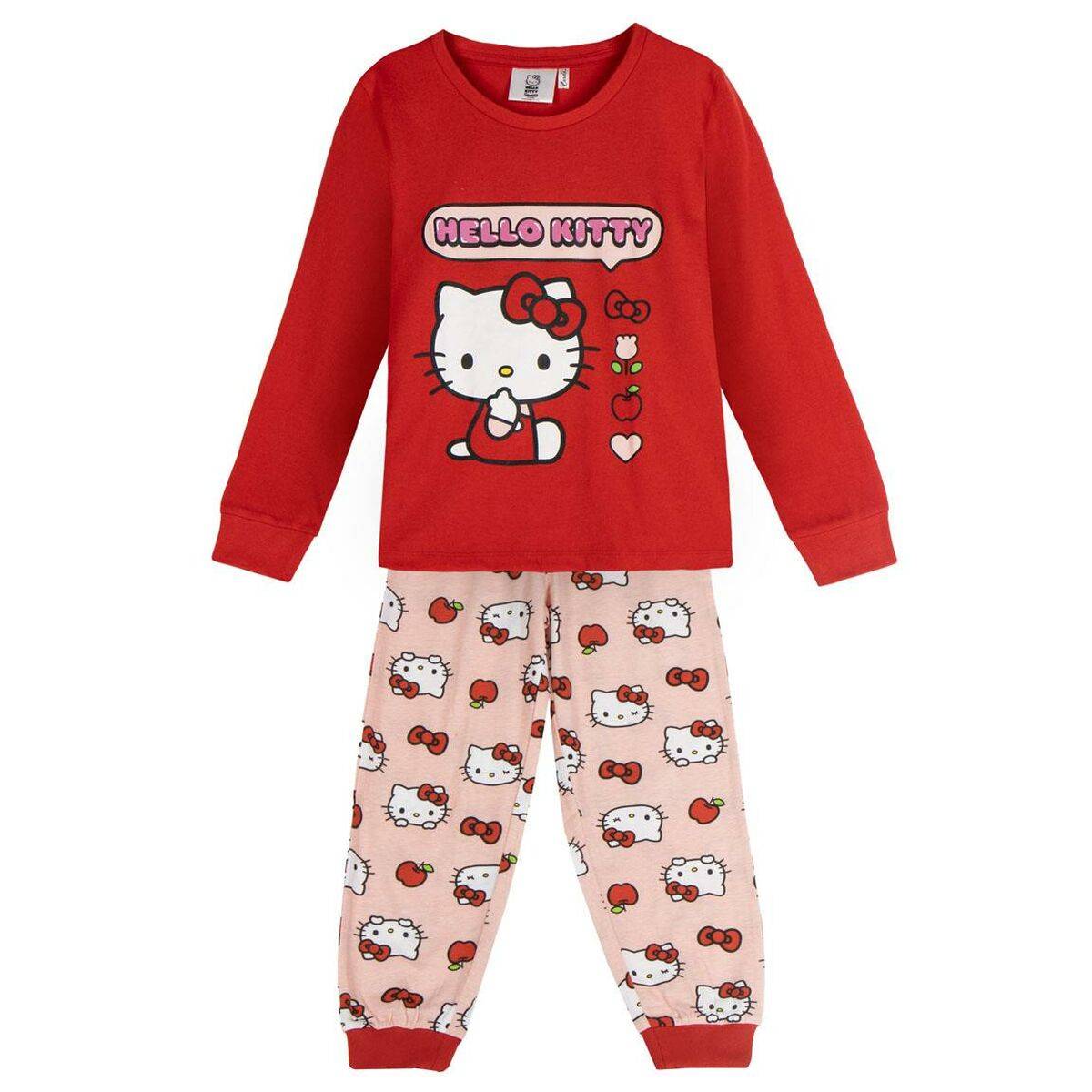 Nattøj Børns Hello Kitty Rød 10 Ã¥r