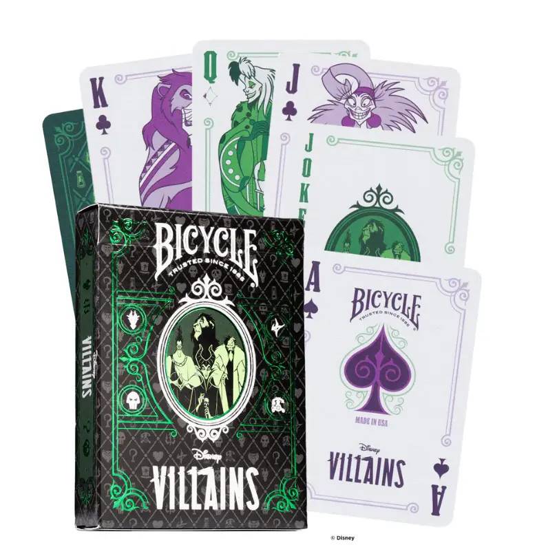 Bicycle Disney Villains Green playing cards