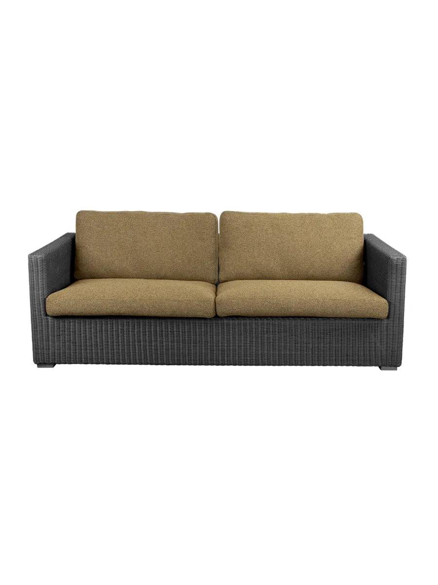 Chester 3-pers Loungesofa fra Cane-line Graphite / Turmeric Yellow, Cane-line Rise - Jacobsen Plus