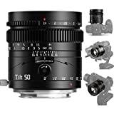 TTArtisan 50 mm F1.4 lutande objektiv full ram MF för spegelfria kameralins för Sony E-Mount kameror A7 A7II A7R A7S A9 APS-C: A5000 A6600 NEX-3 NEX-5 NEX-7 NEX5C med mera. Svart