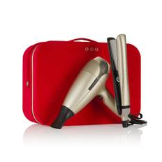 ghd platinum+ & helios™ lyxigt gåvoset i champagnefärgat guld