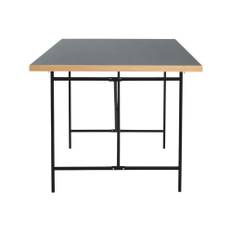 PLEASE WAIT to be SEATED EIERMANN2 Dining Table (200x90 cm) Spisebord Dark Grey Linoleum & Black