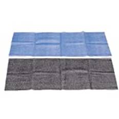 Nylon lång badduk, Blå + Svart, Unisex, 11,8 X 31,5 tum, Afrikanskt badnät, 2 stycken för exfoliering